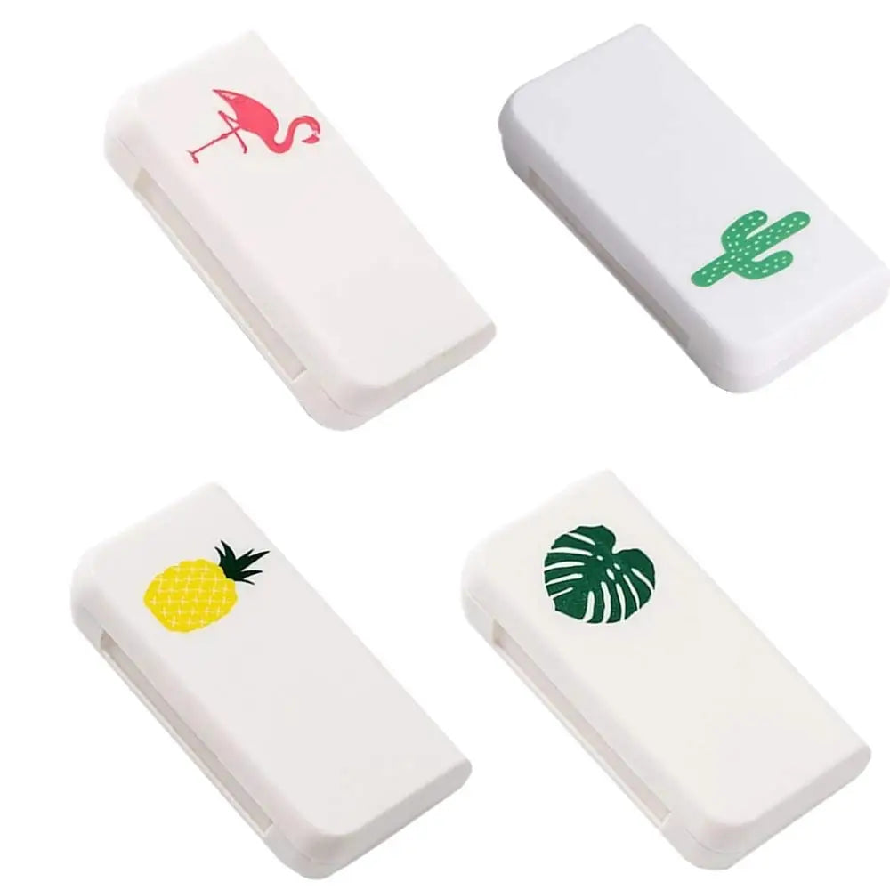2Pcs 7 Days Pill Storage Box Mini Travel Portable Medicines Dispenser Box Multifunction Plastic Seven Compartment Sealer Box