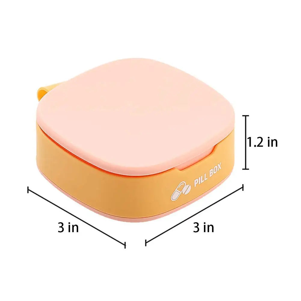 2Pcs 7 Days Pill Storage Box Mini Travel Portable Medicines Dispenser Box Multifunction Plastic Seven Compartment Sealer Box