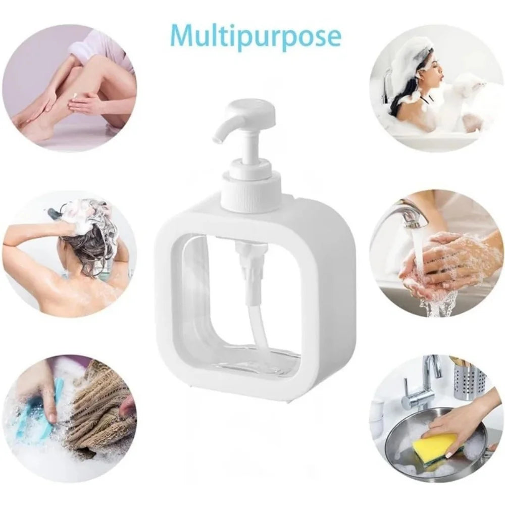 300/500ML 1PCS Large Capacity Transparent Soap Dispenser Bottle Liquid Soap Dispenser Shower Gel Laundry Liquid Storage Bottle