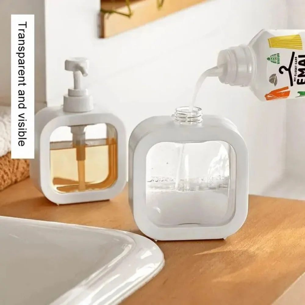300/500ML 1PCS Large Capacity Transparent Soap Dispenser Bottle Liquid Soap Dispenser Shower Gel Laundry Liquid Storage Bottle