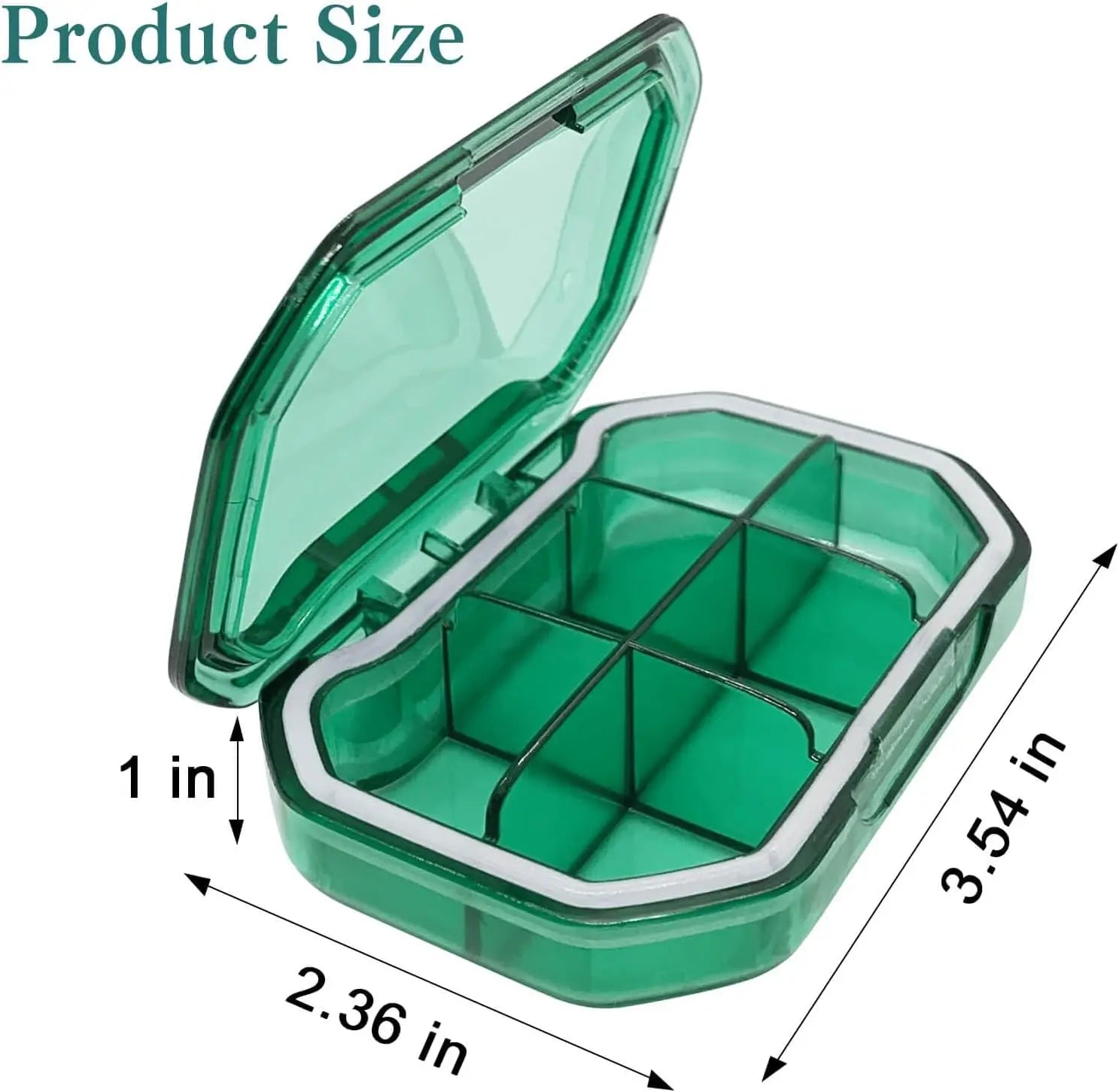 2Pcs 7 Days Pill Storage Box Mini Travel Portable Medicines Dispenser Box Multifunction Plastic Seven Compartment Sealer Box