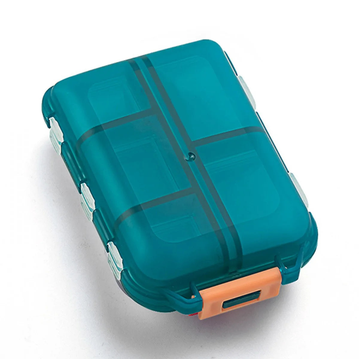 2Pcs 7 Days Pill Storage Box Mini Travel Portable Medicines Dispenser Box Multifunction Plastic Seven Compartment Sealer Box