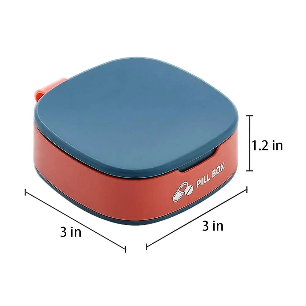 2Pcs 7 Days Pill Storage Box Mini Travel Portable Medicines Dispenser Box Multifunction Plastic Seven Compartment Sealer Box