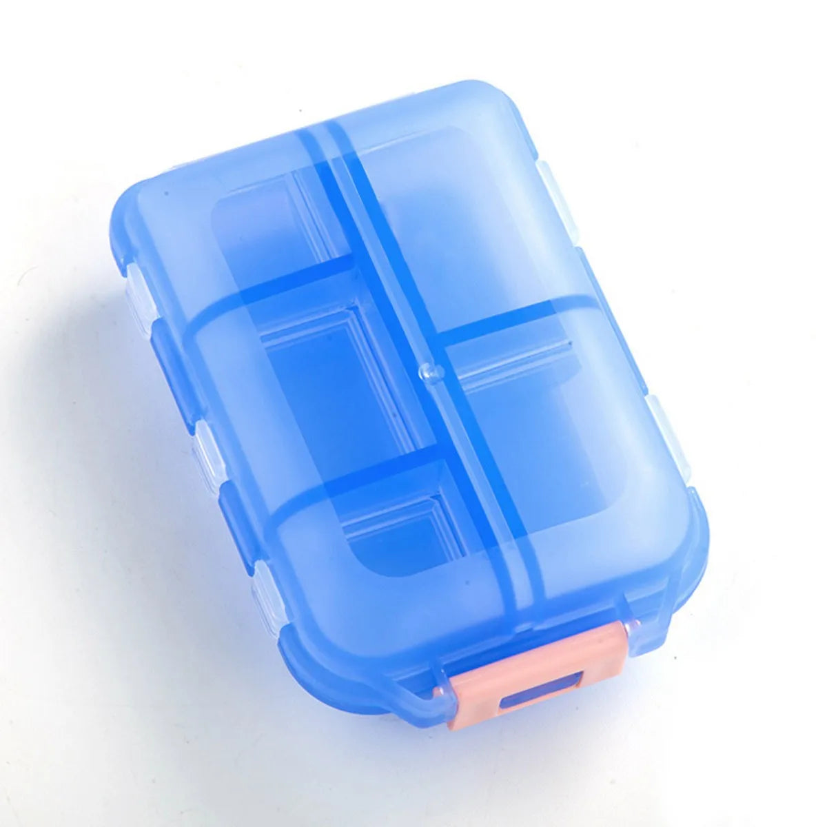 2Pcs 7 Days Pill Storage Box Mini Travel Portable Medicines Dispenser Box Multifunction Plastic Seven Compartment Sealer Box