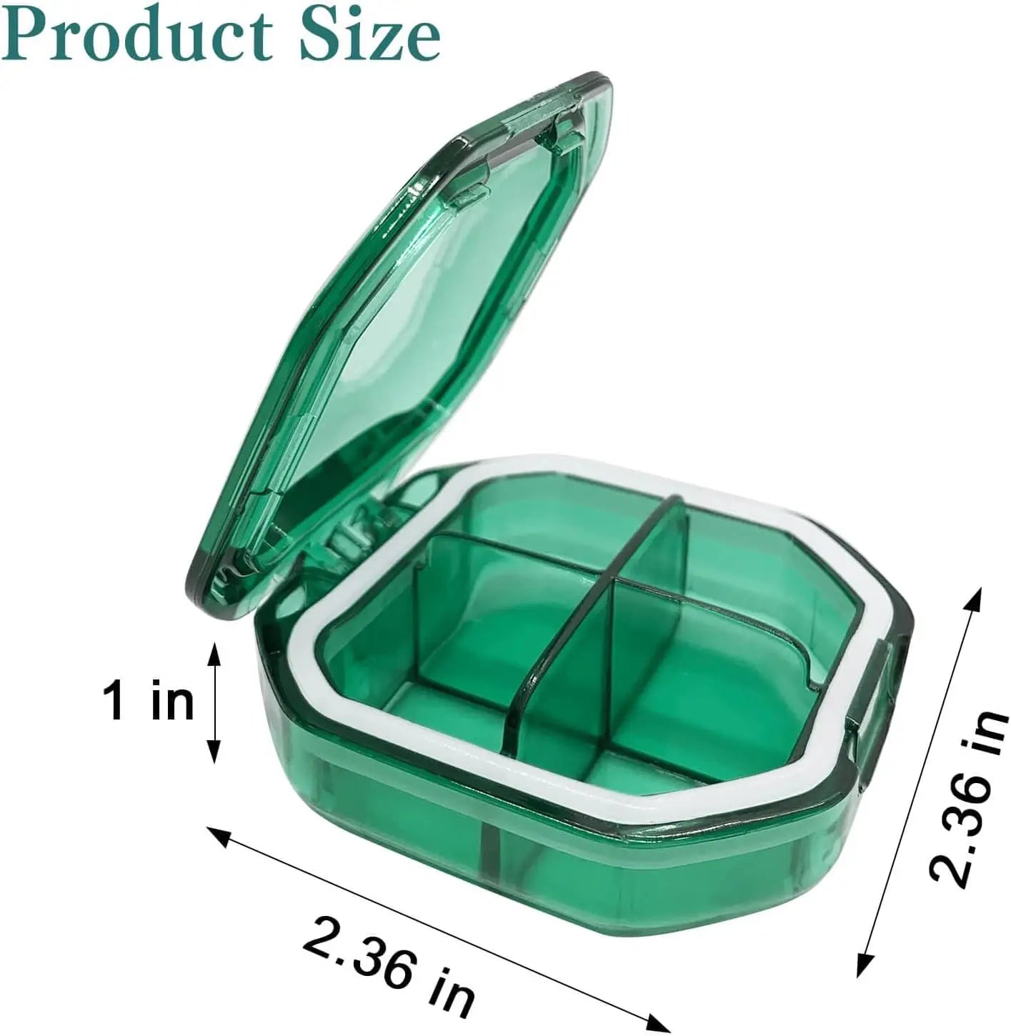 2Pcs 7 Days Pill Storage Box Mini Travel Portable Medicines Dispenser Box Multifunction Plastic Seven Compartment Sealer Box