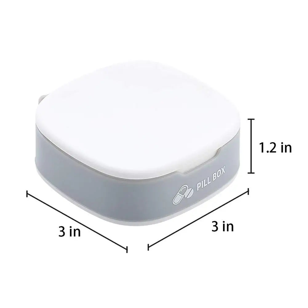 2Pcs 7 Days Pill Storage Box Mini Travel Portable Medicines Dispenser Box Multifunction Plastic Seven Compartment Sealer Box