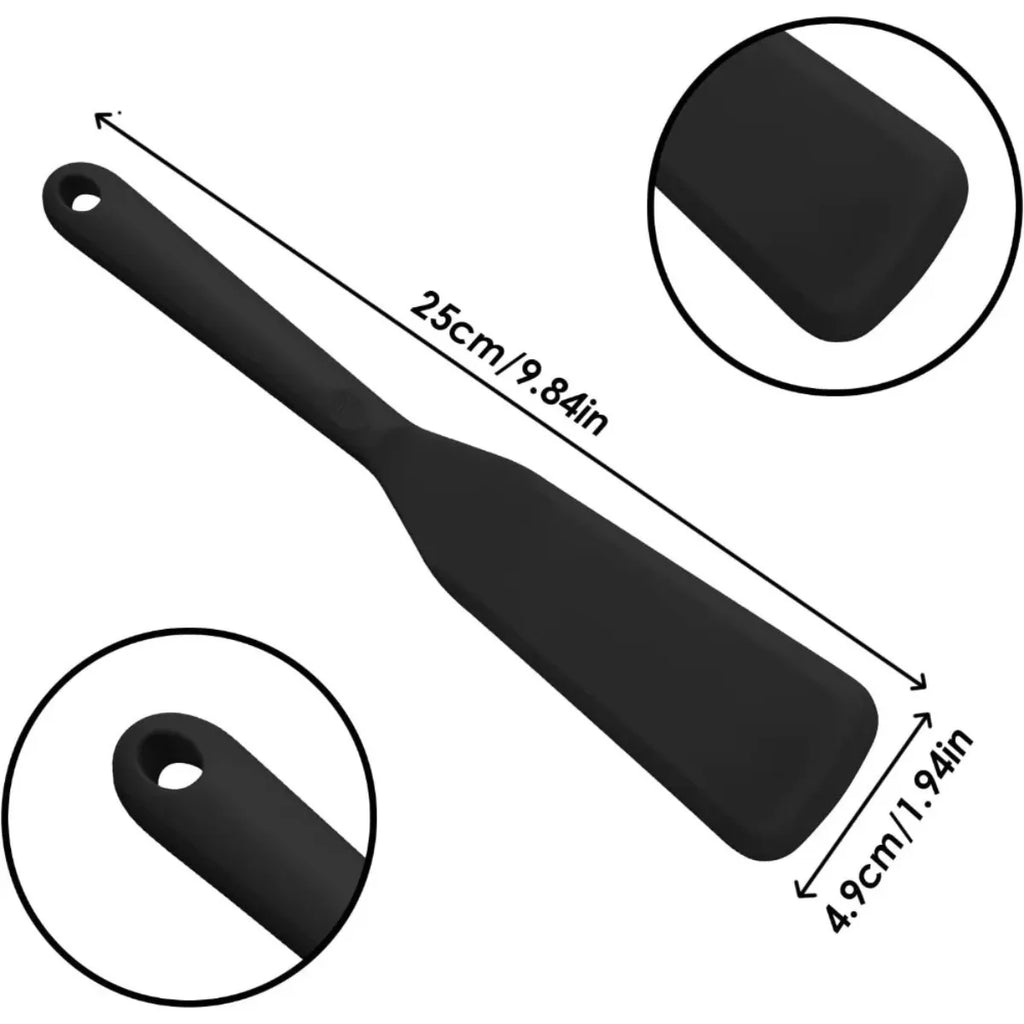 1Pcs Food-Grade Silicone Thin Spatula, Heat-Resistant Non-Scratch Tool for Omelette Pancake Steaks Eggs Nonstick Cookware