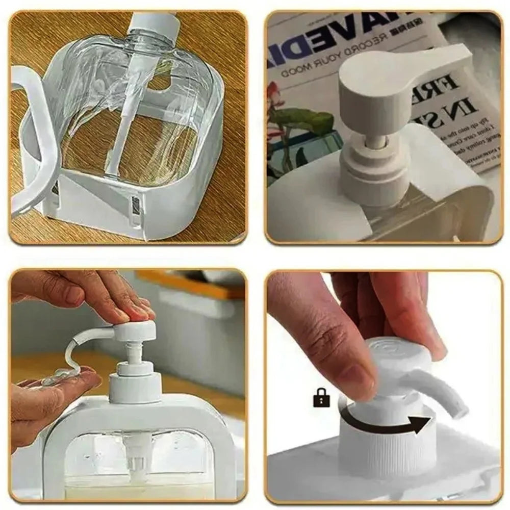 300/500ML 1PCS Large Capacity Transparent Soap Dispenser Bottle Liquid Soap Dispenser Shower Gel Laundry Liquid Storage Bottle